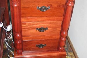 Bedroombedsidetablemadefromjarrahwithamarriinlayontop.6