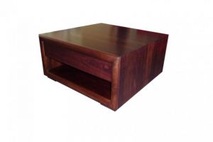 Coffeetable madefromJarrahwithcurvedfacingsandadraweroneachside56