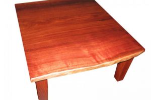 Coffeetable madefromaJarrahslabwithnaturaledgesofthetree36