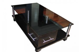 Coffeetable madefromVictorianAshandpaintedblack9