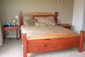 Bedroom setting made from redgum and yellow box timbers supplied by our customers. 7  2 